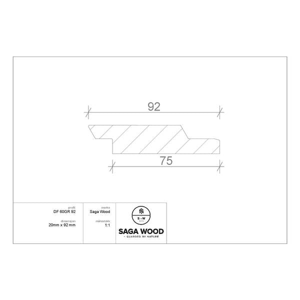 SAGA WOOD GRAN DF 60GR VARMEBEHANDLET