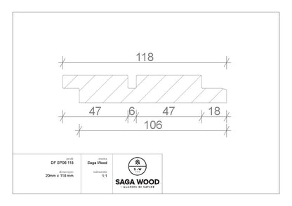 SAGA WOOD GRAN DF SP06 VARMEBEHANDLET