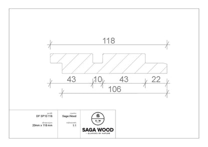 SAGA WOOD GRAN DF SP10 VARMEBEHANDLET